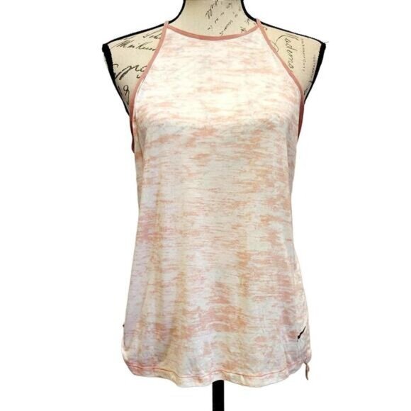 Nike Tops - Nike Breath DRI-FIT Womens Athletic Tank Top XS Racerback Peach Pink Gym Workout